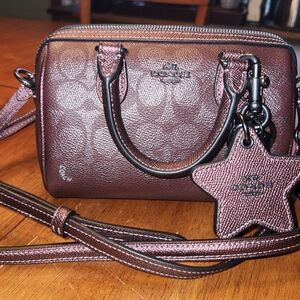 Coach Dark Brown Crossbody Bag with Star Charm